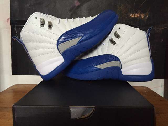 2016 Air Jordan 12 Retro White Frech Blue Shoes
