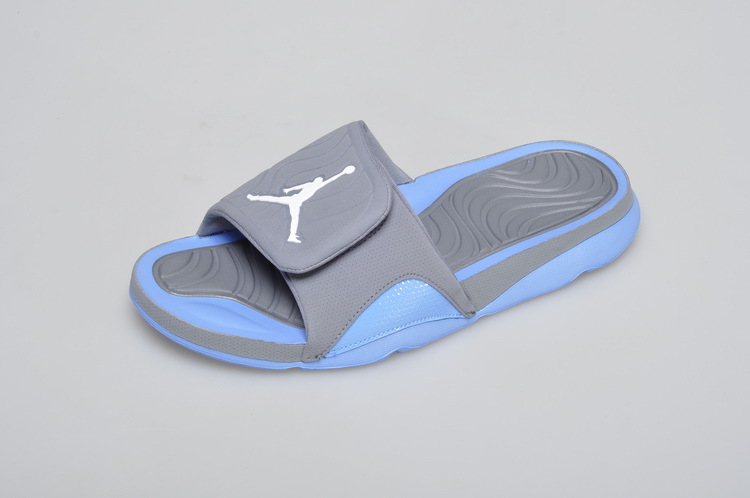 2016 Air Jordan Hydro 5 Slide Sandals Grey Blue White