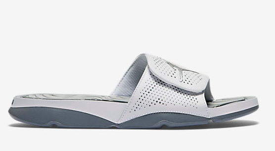 2016 Air Jordan Hydro 5 Slide Sandals Grey White