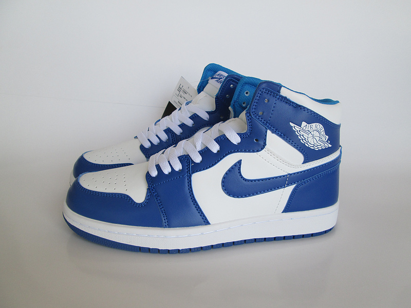 2017 Jordan 1 Active Blue White lover Shoes