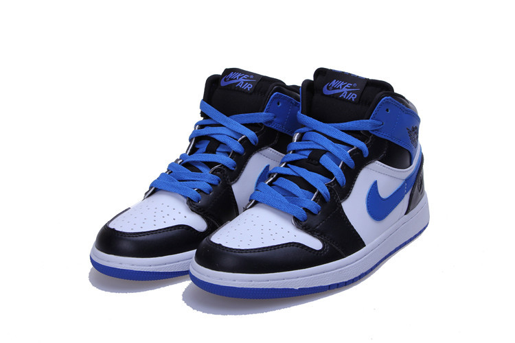 2015 New Blue Black White Jordans 1 Lovers