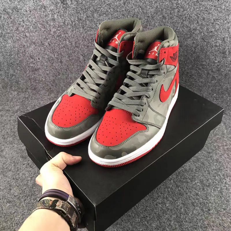 2017 Jordan 1 Camo Amy Red Shoes - Click Image to Close