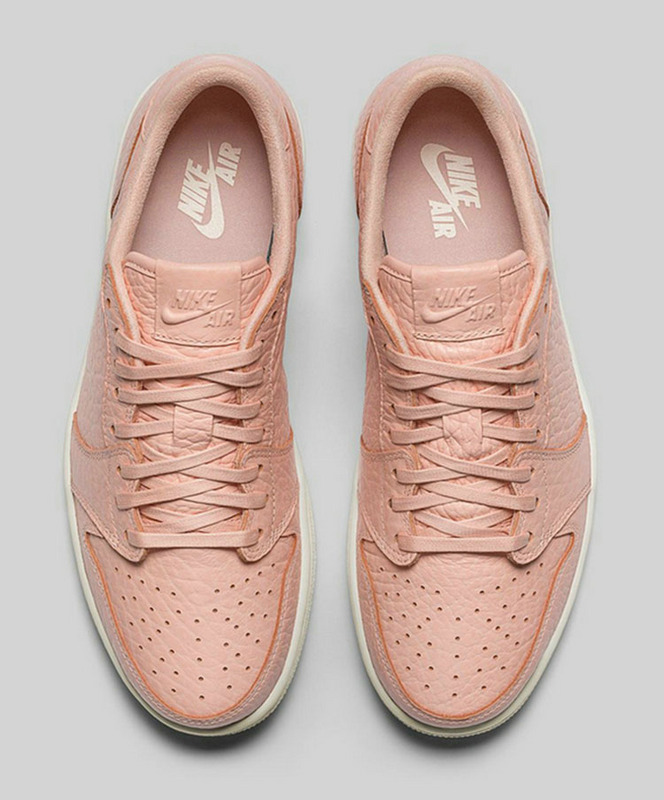 2016 Jordan 1 GS Low Pink White Shoes