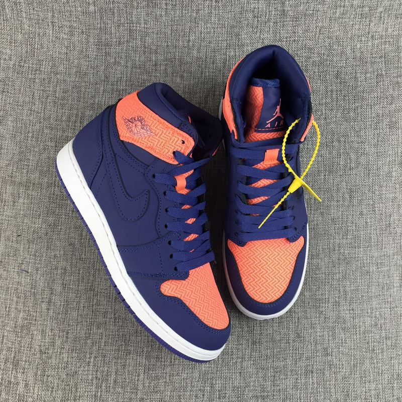 2017 Jordan 1 GS Orange Blue Shoes