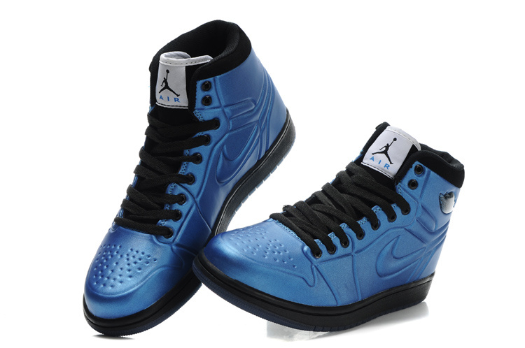 New Air Jordan 1 High Heel Shoes Blue Black