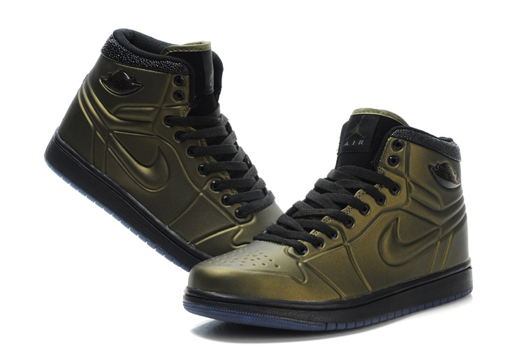 New Air Jordan 1 High Heel Shoes Brown Black - Click Image to Close