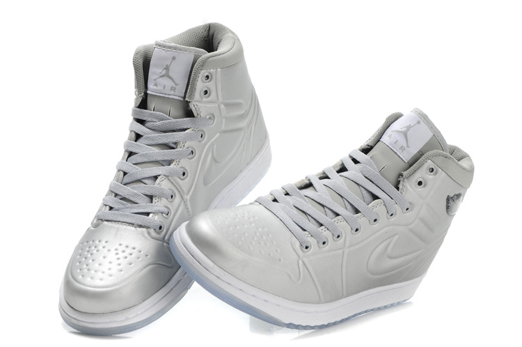 New Air Jordan 1 High Heel Shoes Grey - Click Image to Close