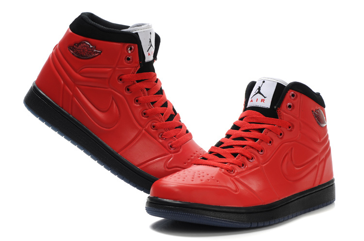 New Air Jordan 1 High Heel Shoes Red Black - Click Image to Close