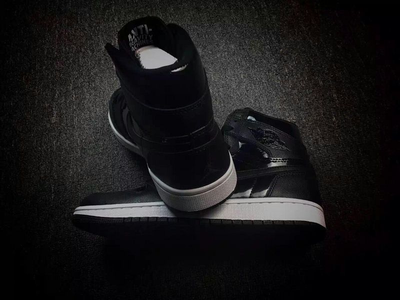 2016 Jordan 1 Ink Black White Shoes