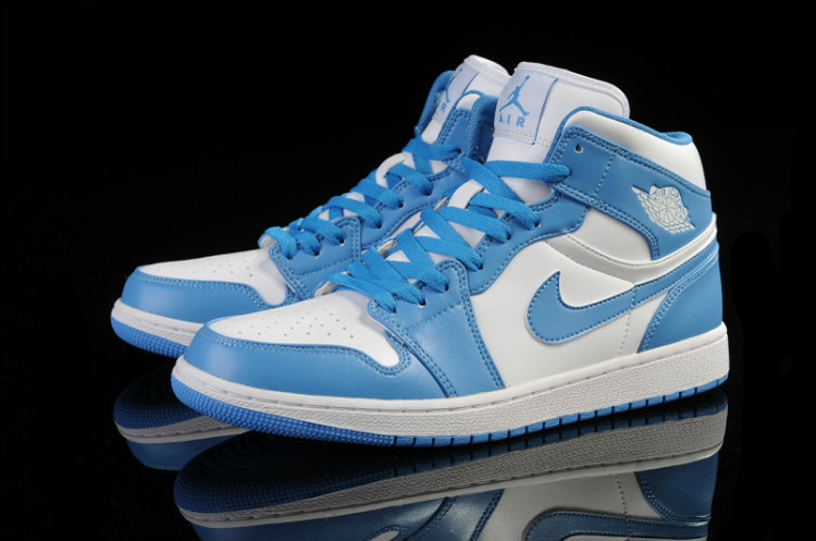 2015 New Light Blue White Air Jordans 1 - Click Image to Close