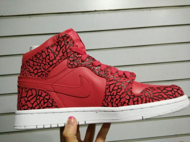 2016 Jordan 1 Retro Red Crack Black White - Click Image to Close