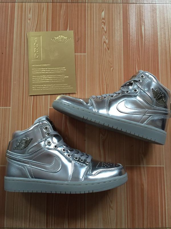 2016 Air Jordan 1 Retro All Silver - Click Image to Close