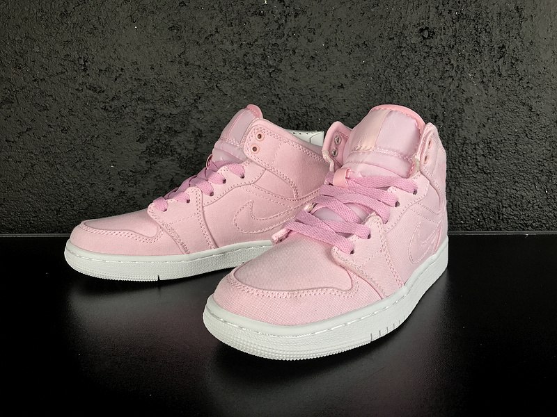 2017 Jordan 1 Retro Pink White Women Shoes - Click Image to Close