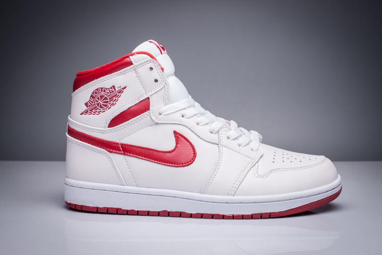 2016 Jordan 1 Retro White Red Shoes