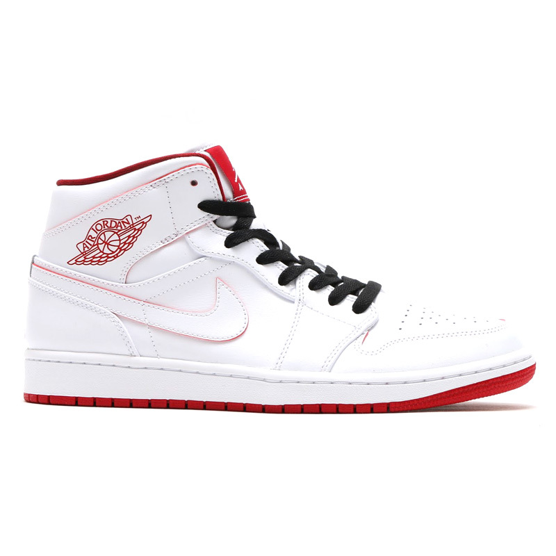 2016 Jordan 1 Retro White Red Black For Women - Click Image to Close