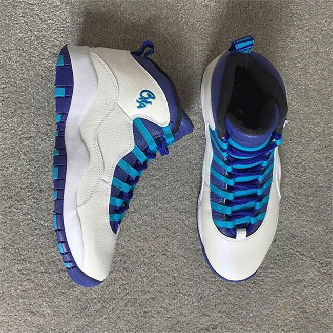 2016 Jordan 10 Gs Hornet White Blue