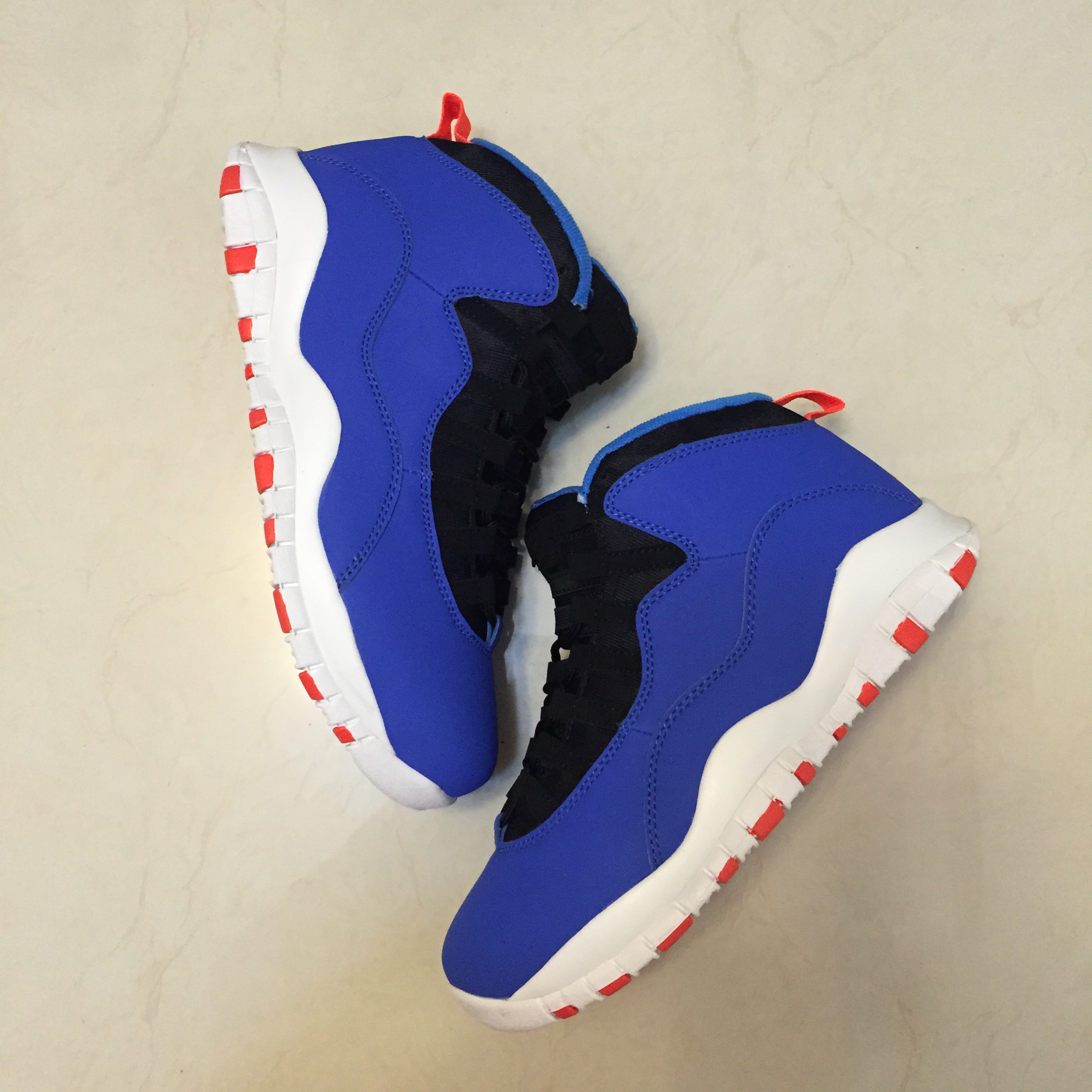 New Air Jordan 10 Jade Blue Red Shoes - Click Image to Close