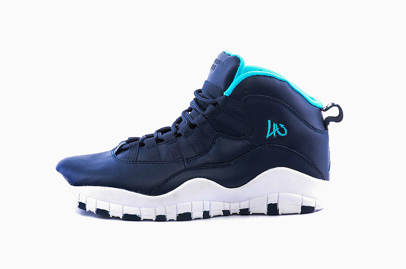 2016 Jordan 10 Retro Deep Blue White Shoes