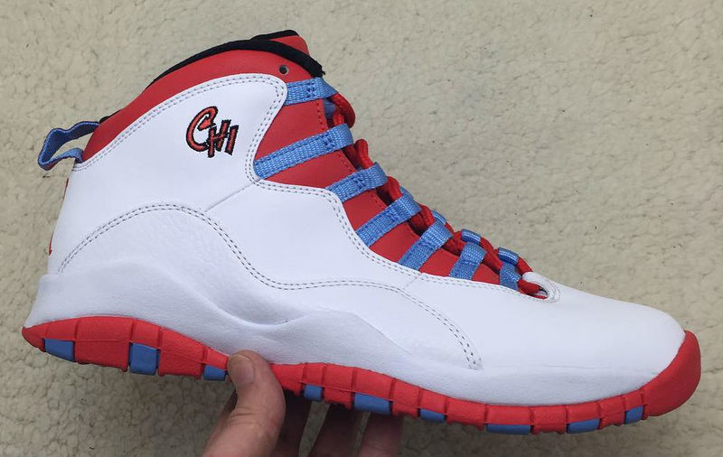 2016 Air Jordan 10 White Red Blue - Click Image to Close