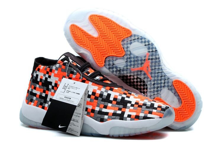New Air Jordan 11 Future Flyknit Orange Shoes - Click Image to Close