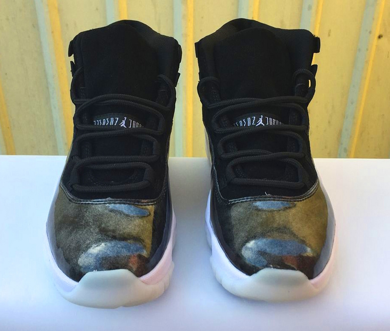 2017 Jordan 11 High Barons Black Lover Shoes - Click Image to Close