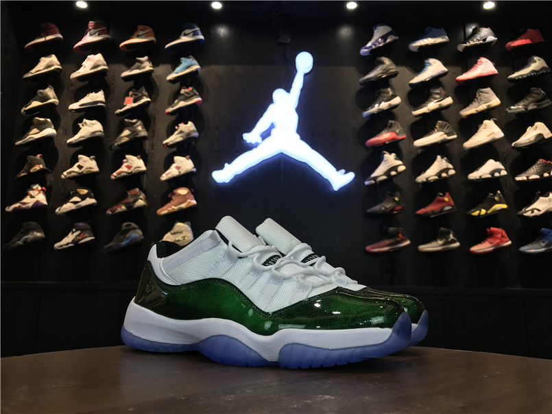 2017 Jordan 11 Retro Low Jade Green White Shoes