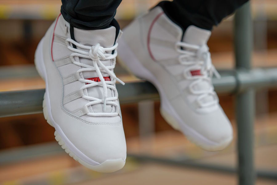 New Air Jordan 11 Platinum Tint White Shoes - Click Image to Close