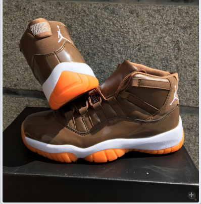 2016 Jordan 11 Retro Coffe Orange Shoes