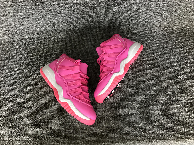 2016 Jordan 11 Retro Pink White Shoes For Kids