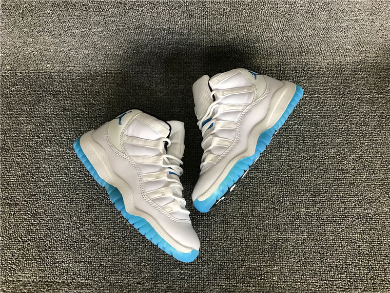 2016 Jordan 11 Retro White Blue Shoes For Kids