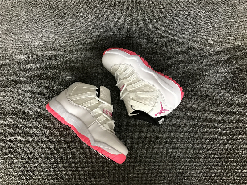 2016 Jordan 11 Retro White Red Shoes For Kids - Click Image to Close