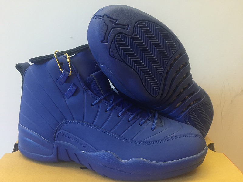 2016 Jordan 12 All Blue Shoes - Click Image to Close