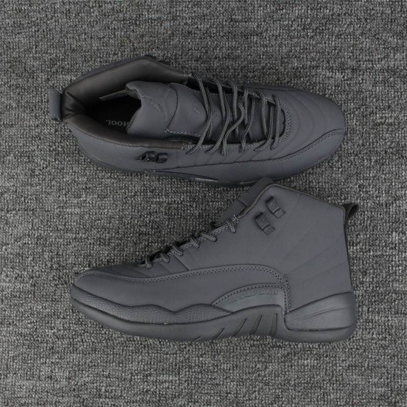 2017 Jordan 12 All Grey Shoes