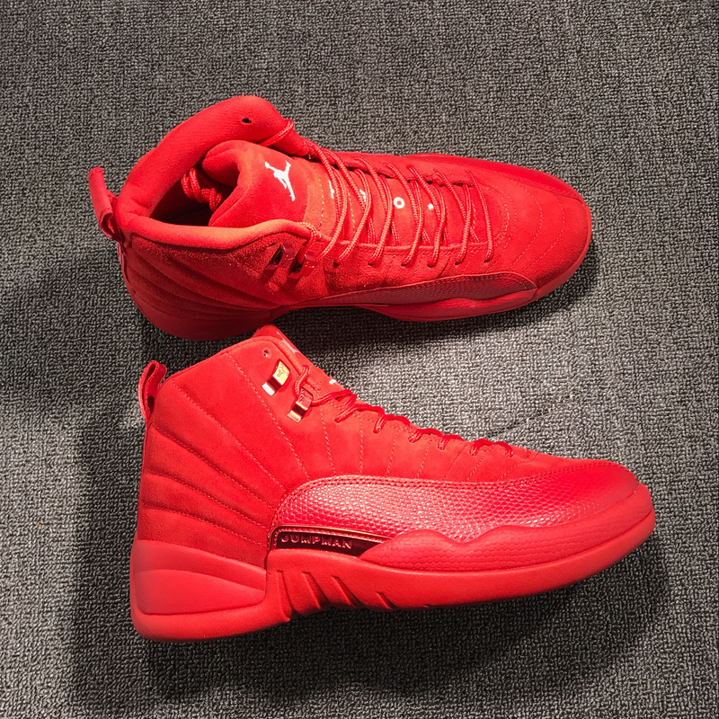 2016 Jordan 12 Christmas Red Shoes