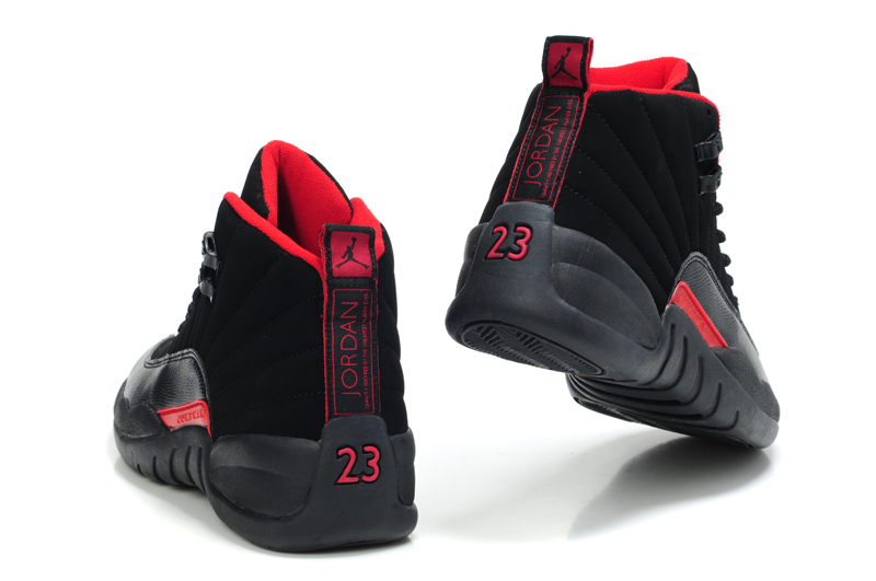 Air Jordan 12 Dark Black Red - Click Image to Close