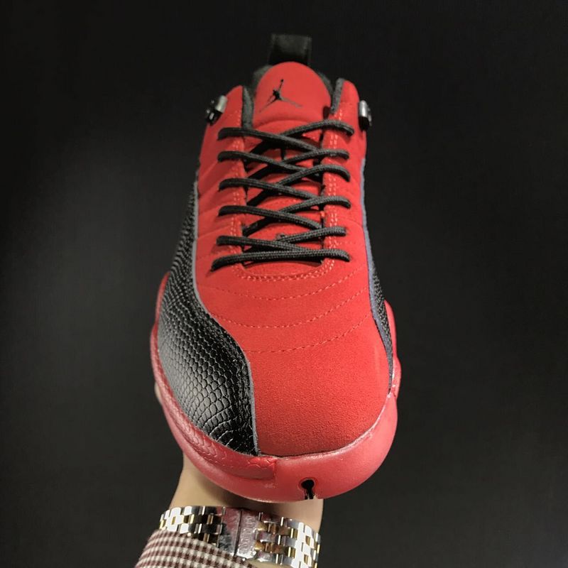 2016 Jordan 12 Low Hot Red Black Shoes