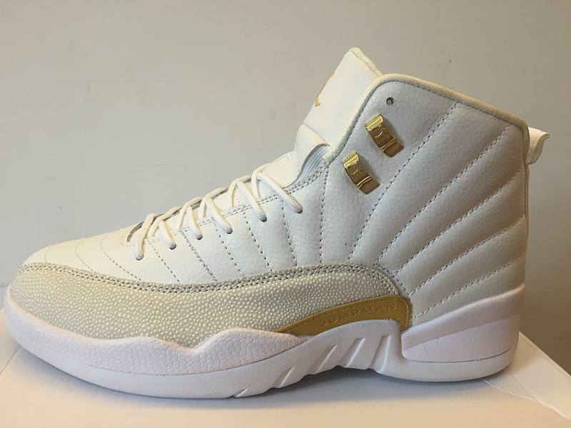 2016 Jordan 12 OVO White Gold GS Shoes - Click Image to Close