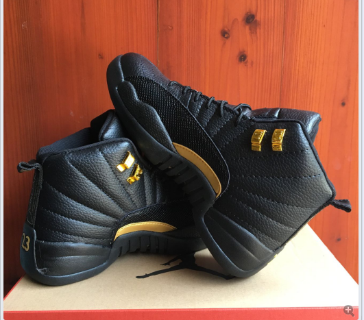 2017 Jordan 12 Retro Black Yellow Shoes