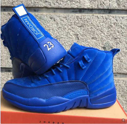 2016 Jordan 12 Retro Blue Deer Shoes