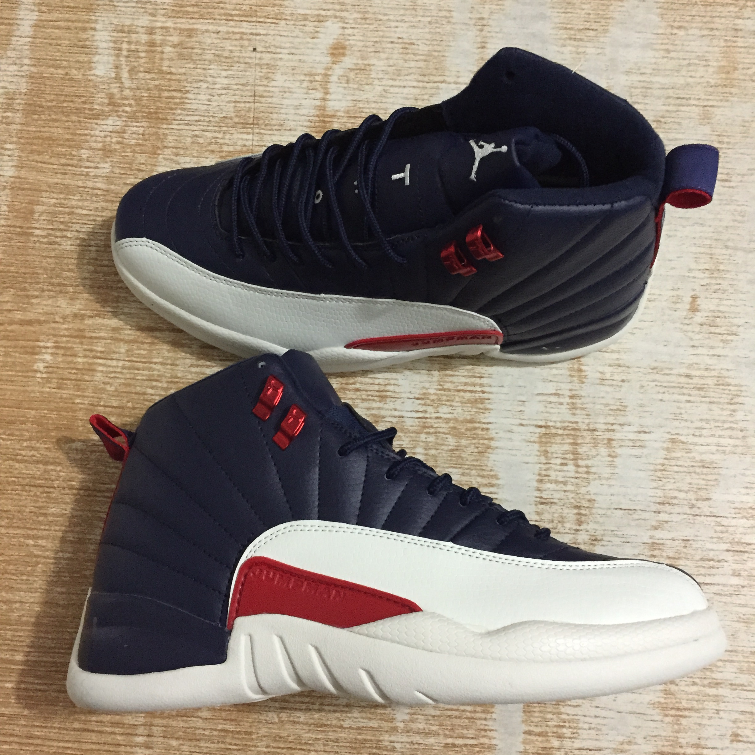 red white and blue 12s