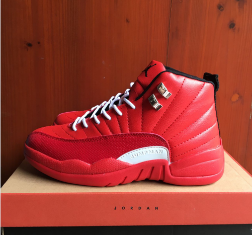 2017 Jordan 12 Retro Hot Red White Shoes