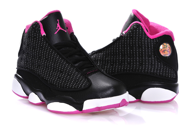 black white and pink jordans 13 online -