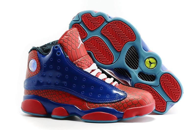 2016 Air Jordan 13 GS Spiderman Shoes - Click Image to Close