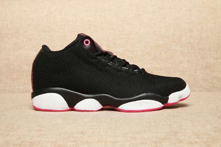 2016 Jordan 13 Low GS Flyknit Black Pink Shoes