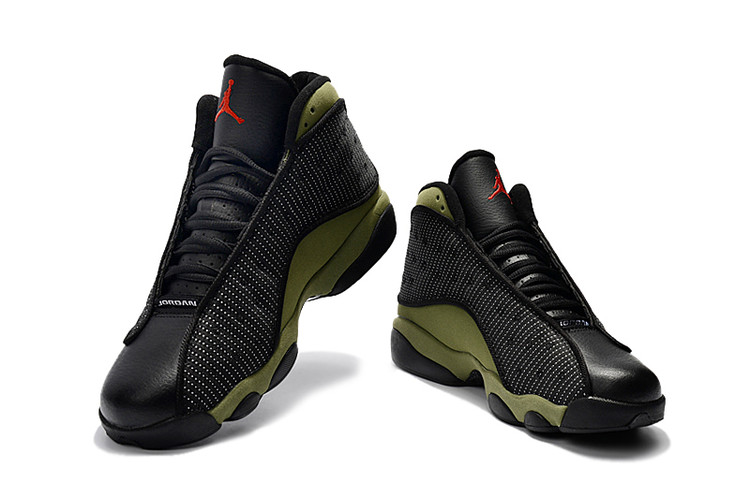 jordan 13 green and black