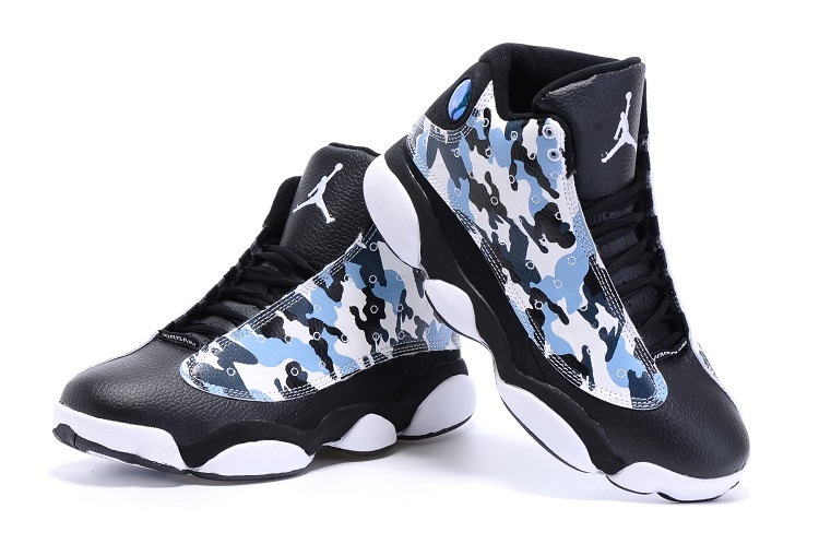 2015 Air Jordan 13 Retro Blue Black White Shoes - Click Image to Close