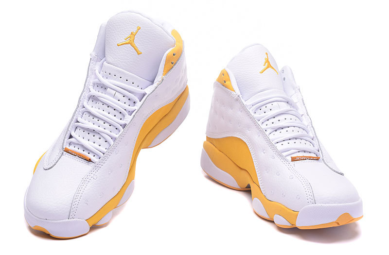 2017 Jordan 13 Retro White Yellow Shoes - Click Image to Close