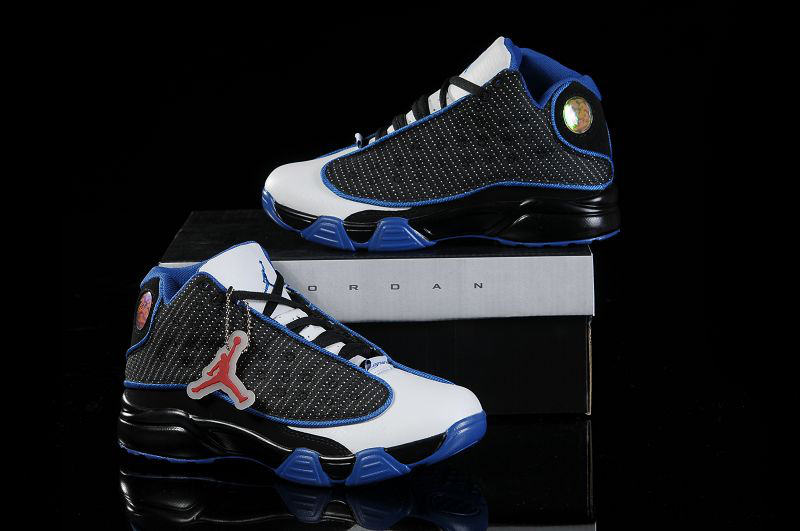 New Air Jordan 13 White Black Blue For Kids