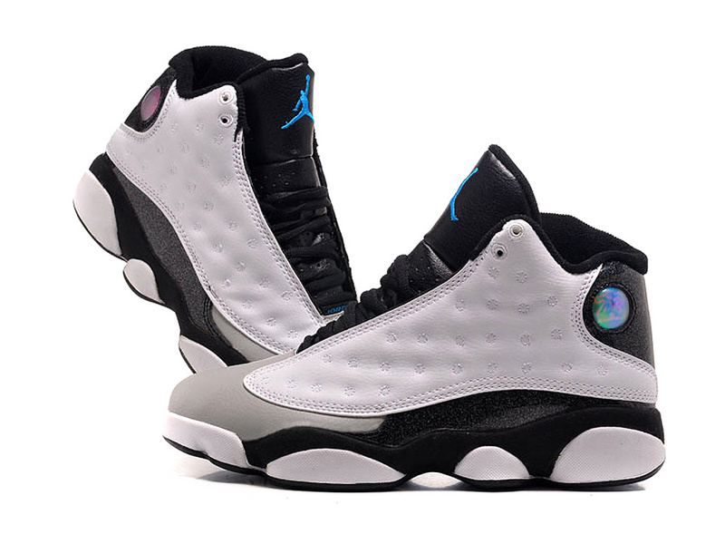 2015 New White Black Grey Air Jordan 13 For Women