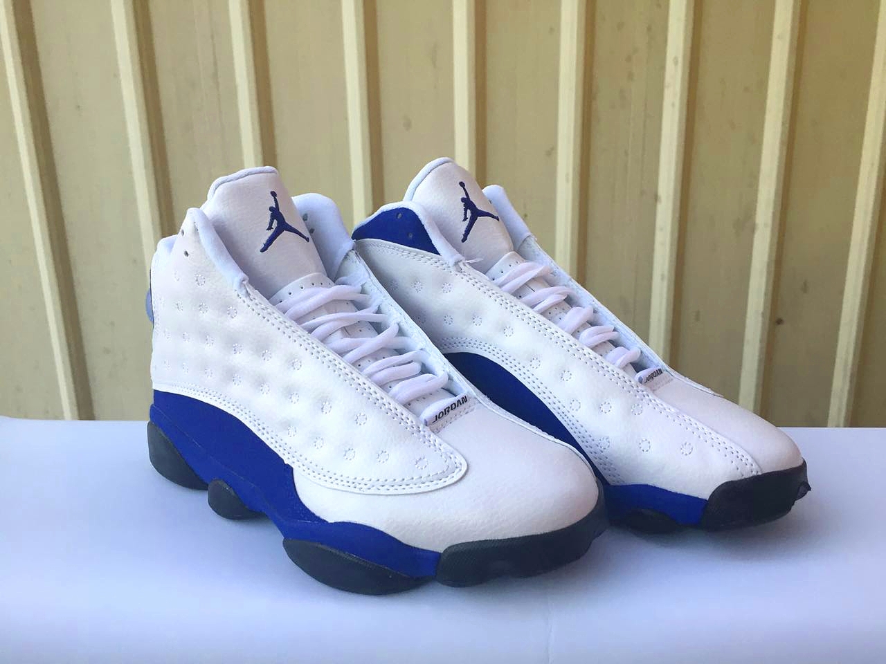 2017 Jordan 13 White Blue Black Shoes - Click Image to Close